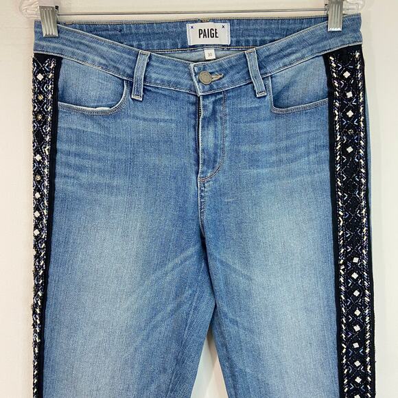 Paige Verdugo Ankle Paulinatux Embellished Jeans - Picture 3 of 9